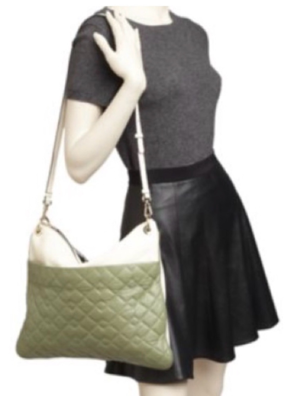 Marc by Marc Jacobs Tread Lightly Crossbody & Shoulder bag Olive Green & Cream